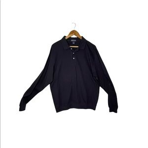 Lands End mens long sleeve cotton  button pullover New without tags.